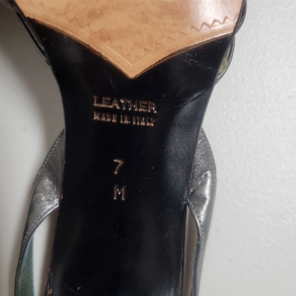 Yves Saint Laurent Grey Silver Heels with Crystal Embellishments. - Picture 7 of 16